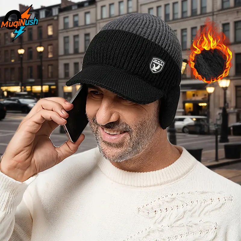 Cycling Gear Cold Weather - Berretto Invernale MuqiNush con Paraorecchie, Cappello