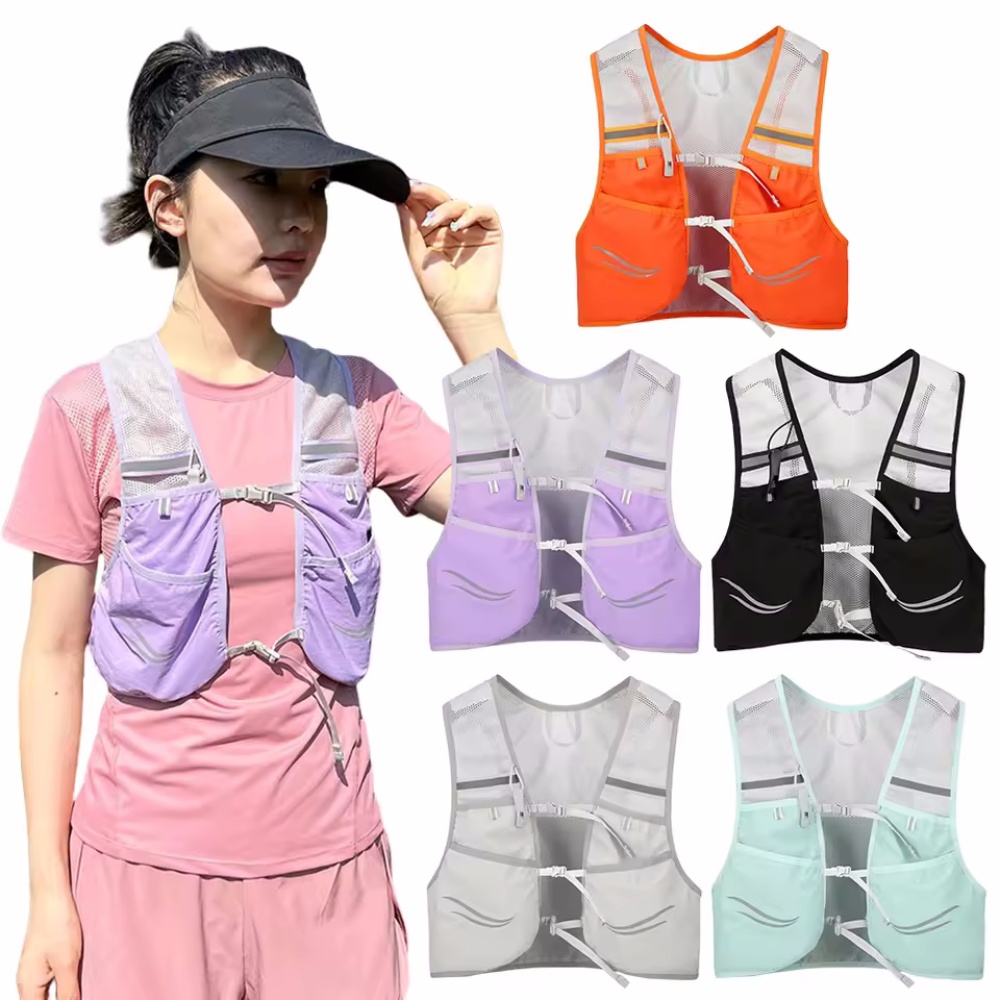 Reflective Cycling Vest - Gilet da corsa riflettente Borsa da
