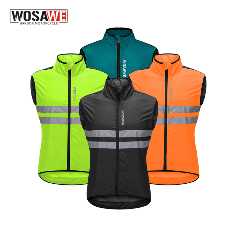 Reflective Cycling Vest - Gilet Antivento da Ciclismo WOSAWE per