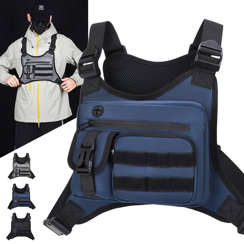Cycling Gear Waterproof - Borsa Tattica da Petto per Uomo,