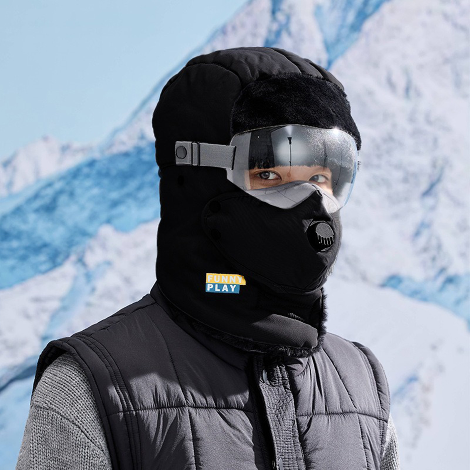 Cycling Gear Cold Weather - Cappello Termico Invernale Foderato in Pile,