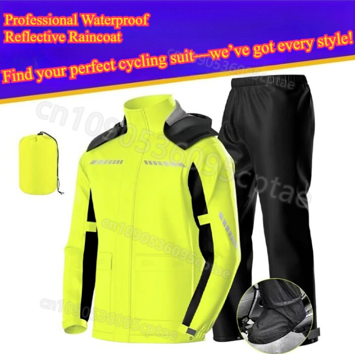 Cycling Gear Waterproof - Tuta antipioggia impermeabile per moto –