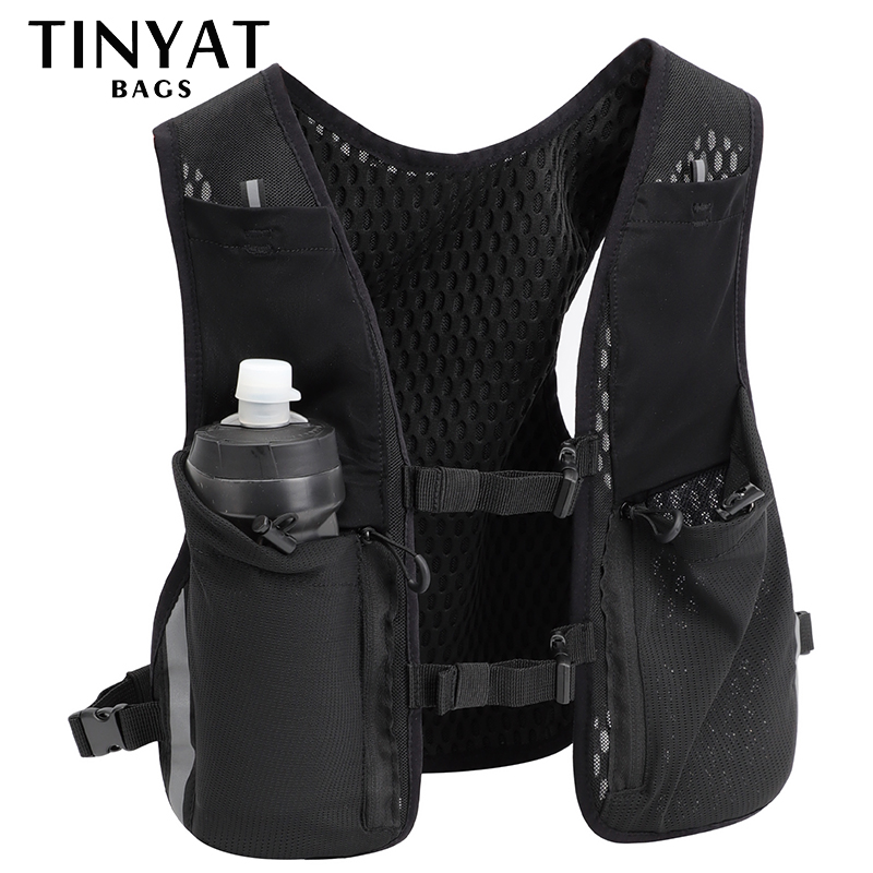 Reflective Cycling Vest - TINYAT Borsa gilet multifunzione riflettente per