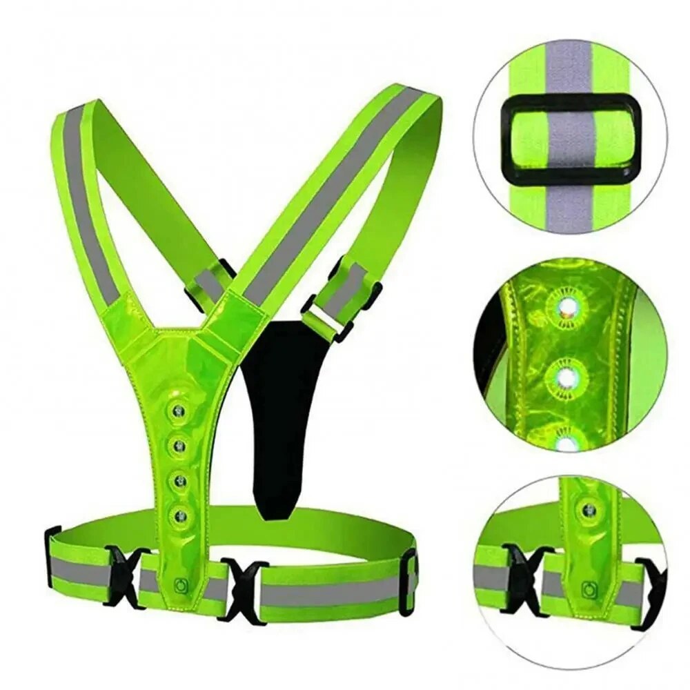 Gilet da corsa a LED Cinghie r - Reflective Cycling Vest recensione e prezzo
